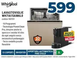 Sinergy Whirlpool LAVASTOVIGLIE WH71A15AM6L0 offerta
