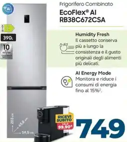 Sinergy SAMSUNG Frigorifero Combinato EcoFlex Al RB38C672CSA offerta