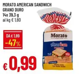 IperFamila Morato American Sandwich Grano Duro offerta