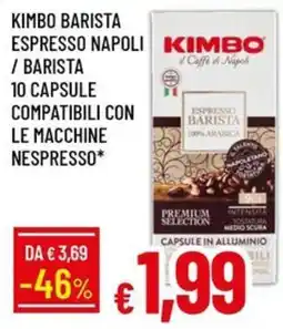 IperFamila KIMBO BARISTA ESPRESSO NAPOLI offerta