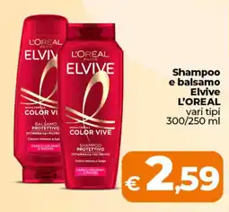 Ipercoop Shampoo e balsamo Elvive L'OREAL offerta