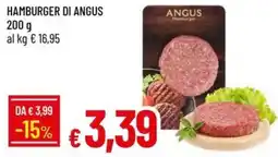 IperFamila Hamburger di Angus offerta