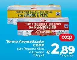 Ipercoop Tonno Aromatizzato COOP con Peperoncino o Limone offerta