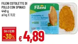 IperFamila Fileni Cotolette di Pollo con Spinaci offerta