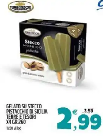 Ard Discount Gelato su stecco pistacchio di sicilia Terre e Tesori offerta