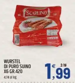 Ard Discount WURSTEL DI PURO SUINO offerta