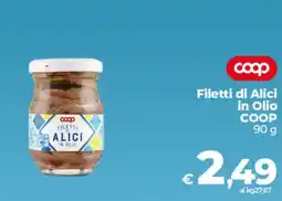 Ipercoop Filetti di Alici in Olio COOP offerta