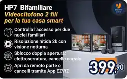 Unieuro HP7 Bifamiliare Videocitofono 2 fili offerta
