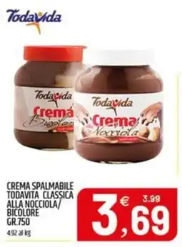 Ard Discount Crema Spalmabile Todavita Classica alla Nocciola/Bicolore offerta