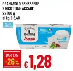 IperFamila Granarolo Benessere Accadi' Ricottine offerta