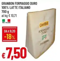 IperFamila GranBon Formaggio Duro offerta