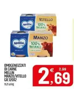 Ard Discount OMOGENEIZZATI DI CARNE MELLIN MANZO/VITELLO offerta