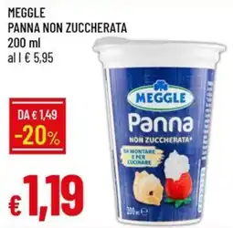IperFamila MEGGLE Panna NON ZUCCHERATA offerta