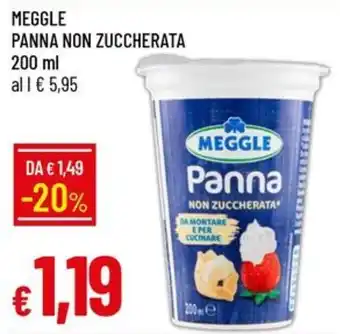 IperFamila MEGGLE Panna NON ZUCCHERATA offerta