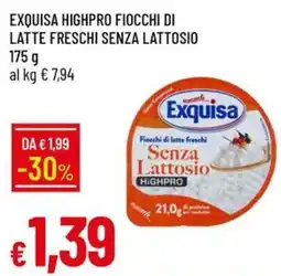 IperFamila Exquisa Fiocchi di latte freschi senza lattosio HIGHPRO offerta