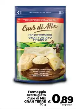 Ipercoop Formaggio Grattugiato Cuor di Mix offerta