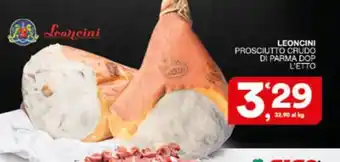 Sisa Leoncini Prosciutto Crudo di Parma DOP offerta