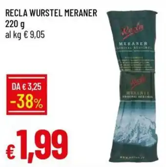IperFamila Recla Wurstel Meraner offerta