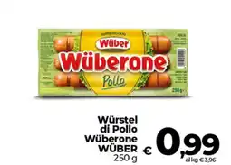 Ipercoop Würstel di Pollo Wüberone WÜBER offerta