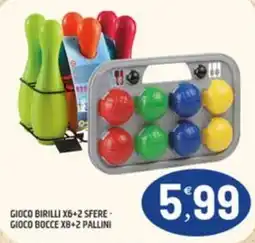 Ard Discount GIOCO BIRILLI X6+2 SFERE - GIOCO BOCCE X8+2 PALLINI offerta