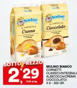 Sisa Mulino Bianco Cornetti Classici/Integrali Albicocca/Crema Cioccolato offerta