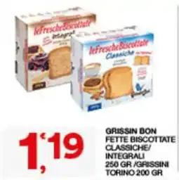 Sisa Grissin Bon Fette Biscottate Classiche/Integrali offerta