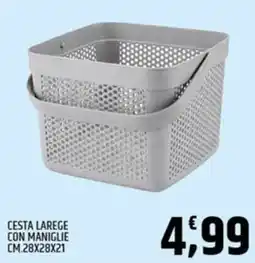 Ard Discount CESTA LAREGE CON MANIGLIE offerta
