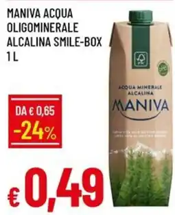 IperFamila Acqua minerale alcalina Maniva offerta