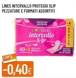 IperFamila Lines intervallo proteggi slip pezzature offerta