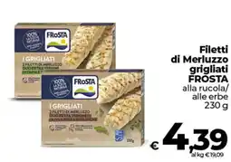 Ipercoop Filetti di Merluzzo grigliati FROSTA alla rucola/alle erbe offerta