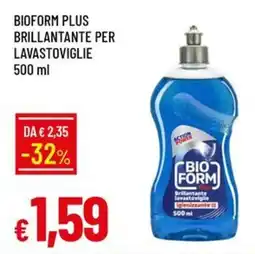 IperFamila Bioform Plus brillantante per lavastoviglie offerta