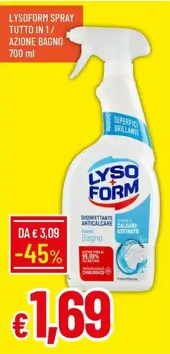 IperFamila LYSOFORM SPRAY TUTTO IN 1 / AZIONE BAGNO offerta