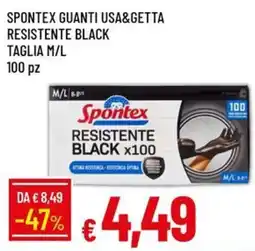 IperFamila Spontex Guanti Usa&Getta Resistente Black offerta