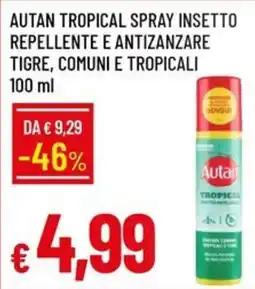IperFamila Autan Tropical Spray Insetto Repellente E Antizanzare offerta