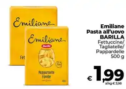 Ipercoop Emiliane Pasta all'uovo BARILLA offerta