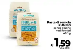 Ipercoop Pasta di semola rummo senza glutine offerta