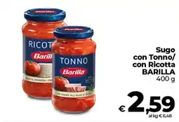 Ipercoop Sugo con Tonno/ con Ricotta BARILLA offerta