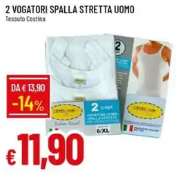 IperFamila Vogatori spalla stretta uomo Tessuto Costina offerta