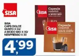 Sisa SISA CAPS DOLCE GUSTO A MODO MIO NESPRESSO offerta