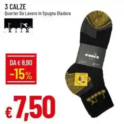 IperFamila Calze Quarter Da Lavoro In Spugna Diadora offerta