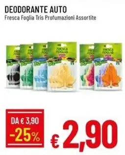 IperFamila Deodorante Auto Fresca Foglia Tris offerta