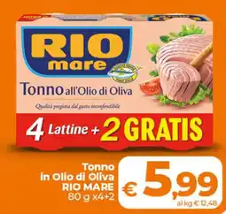 Ipercoop Tonno all'Olio di Oliva RIO MARE offerta