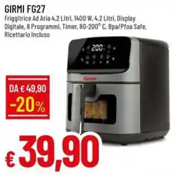IperFamila GIRMI FG27 Friggitrice Ad Aria offerta