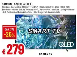 IperFamila SAMSUNG 43Q60DAU QLED offerta