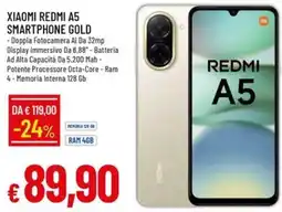 IperFamila XIAOMI REDMI A5 SMARTPHONE GOLD offerta