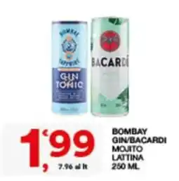 Sisa BOMBAY GIN/BACARDI MOJITO LATTINA offerta