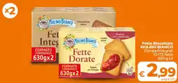 Ipercoop Fette Biscottate MULINO BIANCO Dorate/Integrali offerta