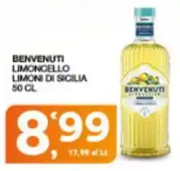 Sisa Benvenuti Limoncello Limoni di Sicilia offerta