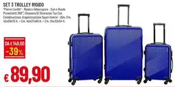 IperFamila SET 3 TROLLEY RIGIDO "Pierre Cardin" offerta