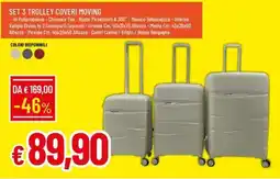 IperFamila SET 3 TROLLEY COVERI MOVING offerta